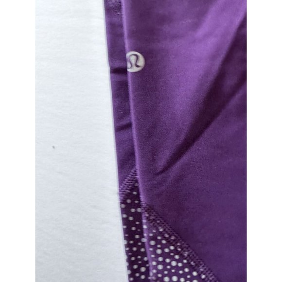 Lululemon 6 Tight Stuff Reflective Dots Scallop Ankle Purple - Picture 6 of 16